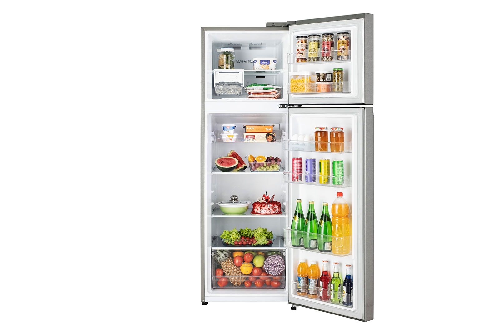 LG 272L Smart Inverter Double Door Refrigerator with Multi Air Flow, Dazzle Steel