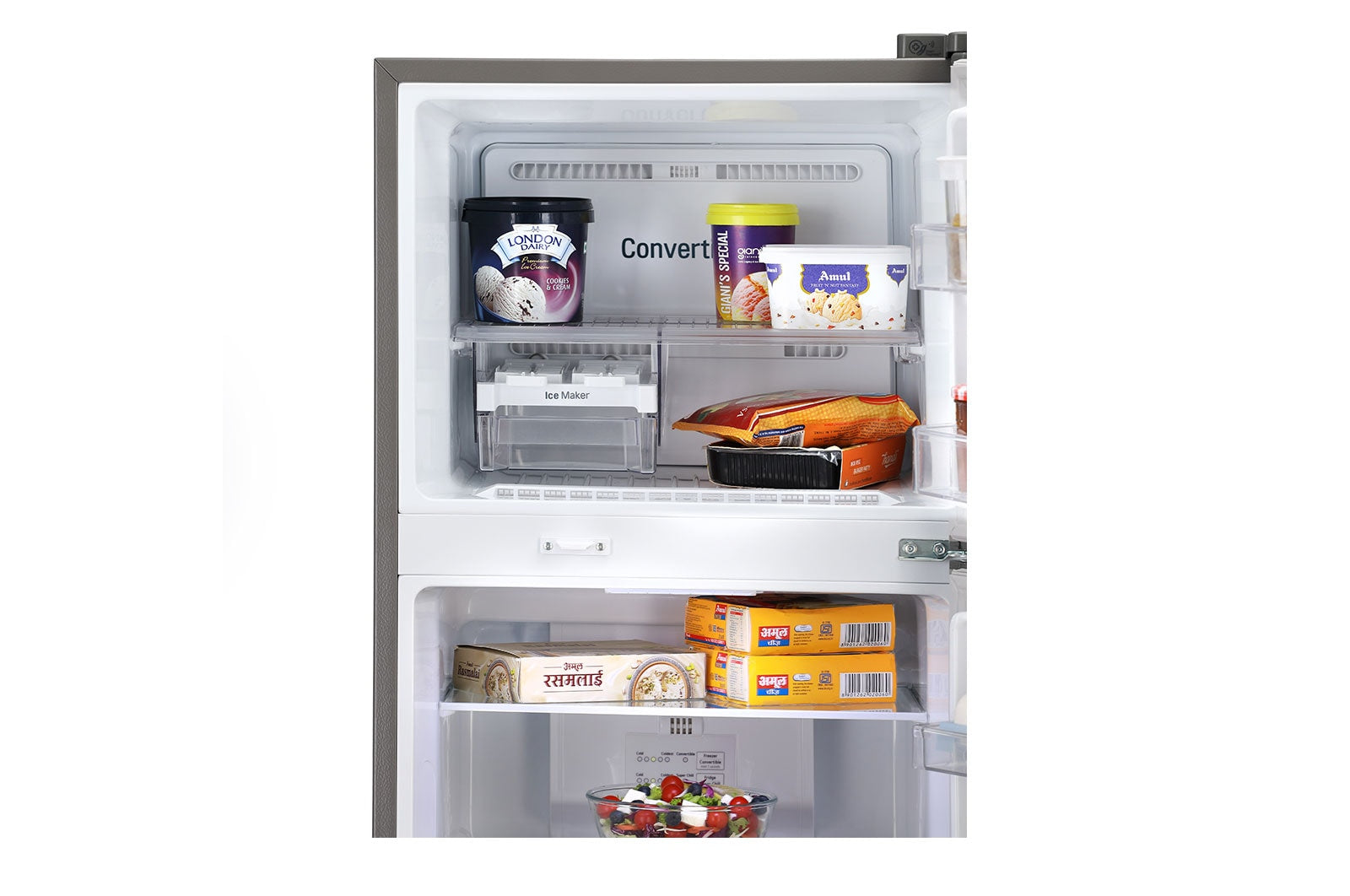 LG 240L Frost-Free Double Door Refrigerator with Smart Inverter, Shiny Steel