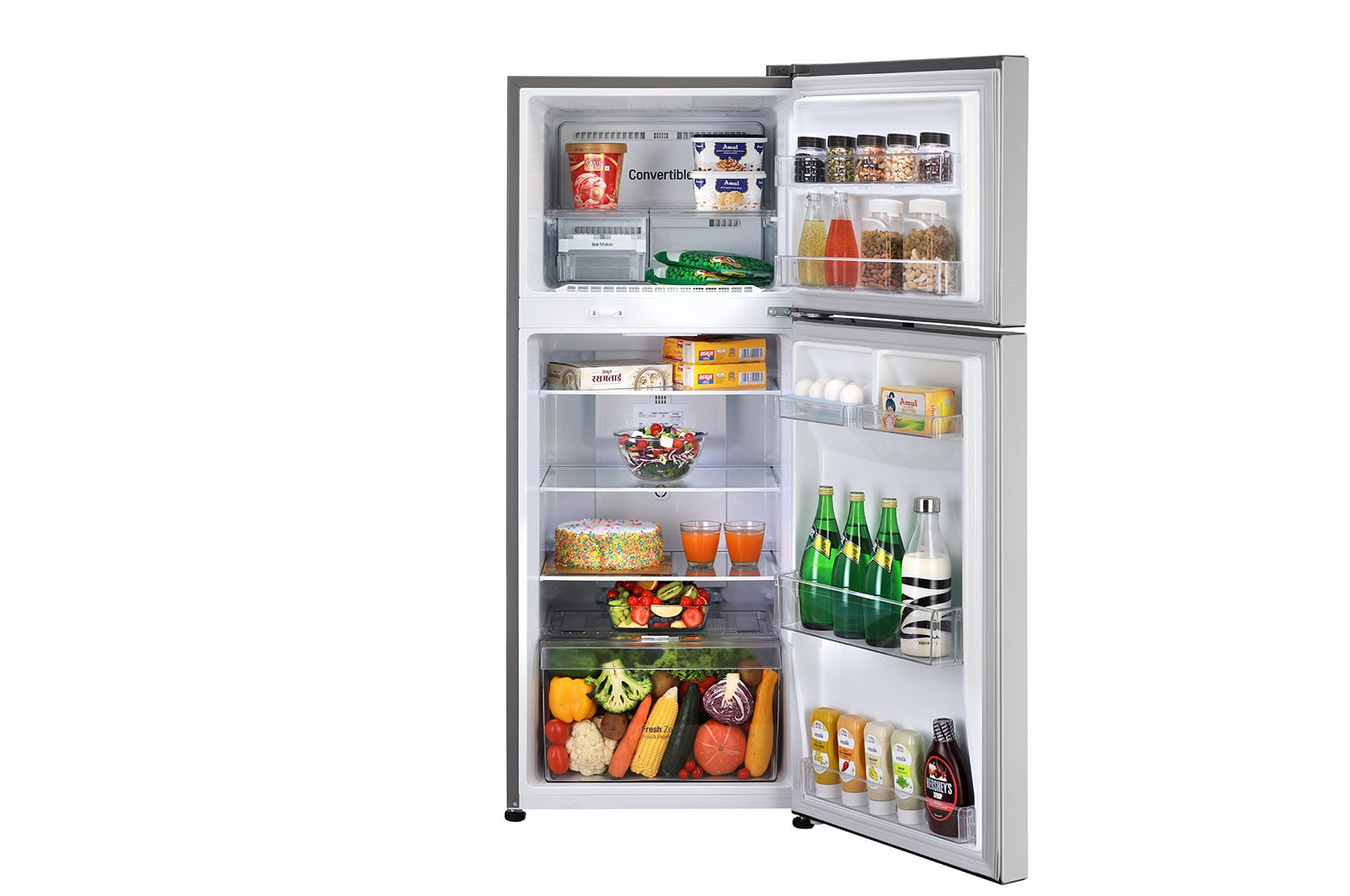 LG 240L Frost-Free Double Door Refrigerator with Smart Inverter, Shiny Steel
