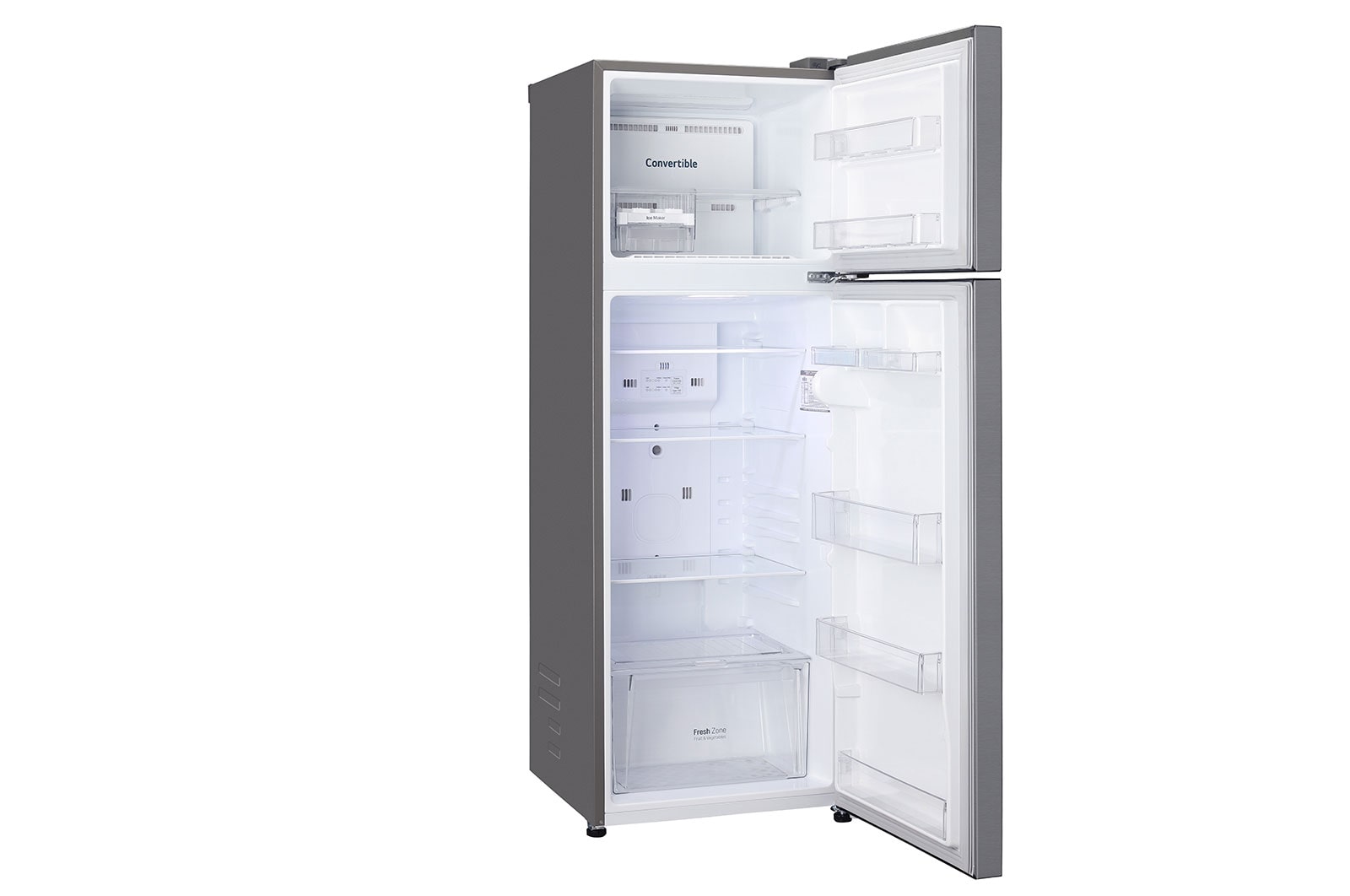 LG 288L Smart Inverter Convertible Double Door Refrigerator - Shiny Steel, 2 Star