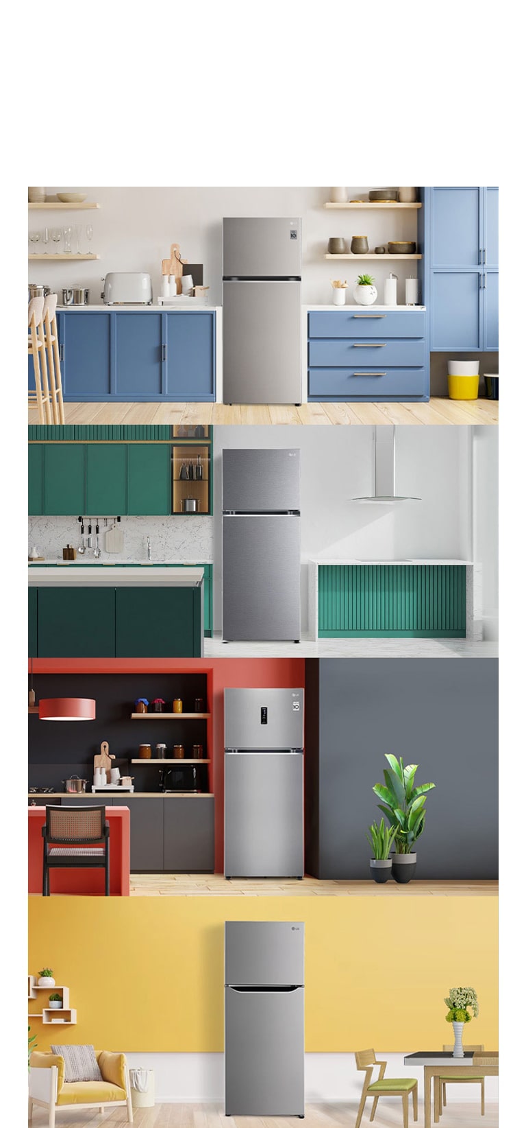 LG 322L Smart Inverter Double Door Refrigerator, Convertible, Urban Steel