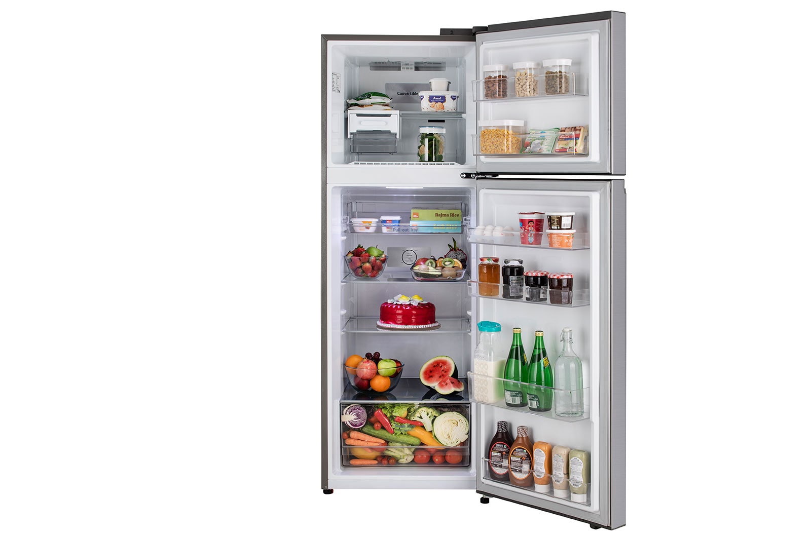 LG 343L Smart Inverter Frost-Free Double Door Refrigerator, Shiny Steel Finish