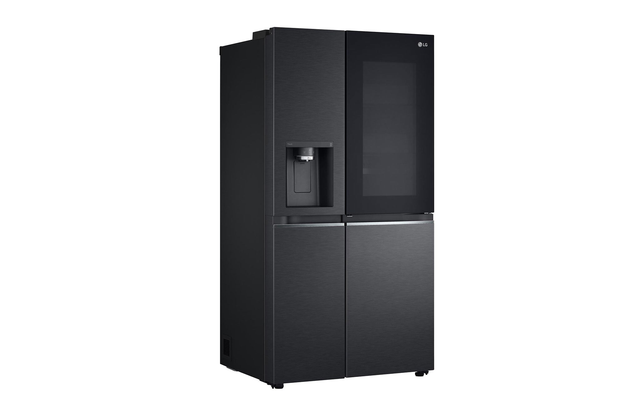 LG 630L InstaView Side-by-Side Refrigerator with Wi-Fi, Matte Black, 3 Star