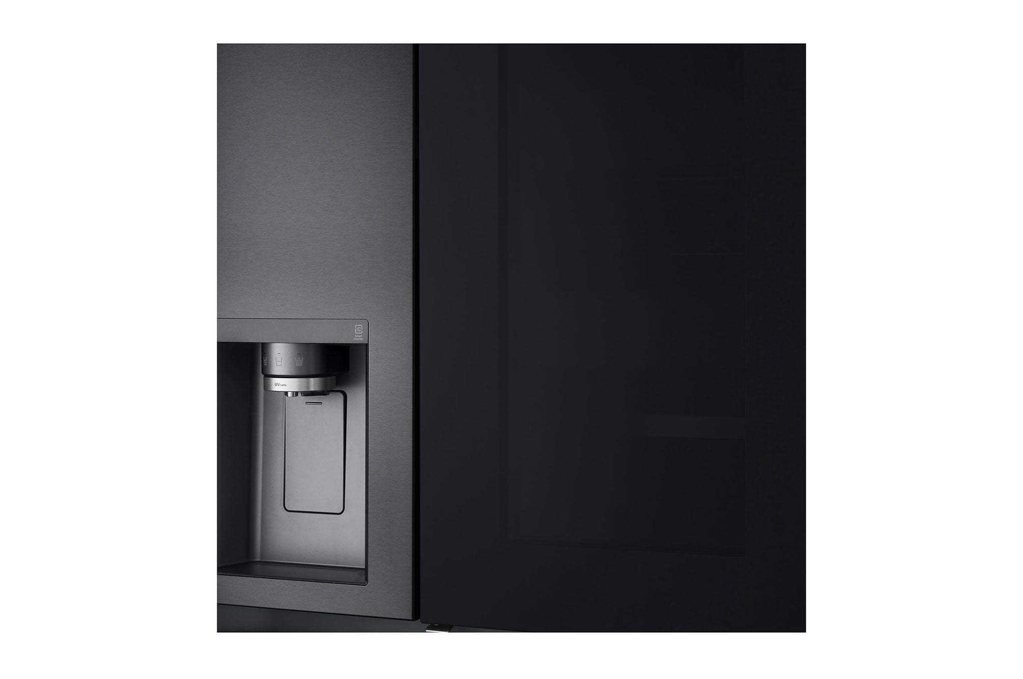 LG 630L InstaView Side-by-Side Refrigerator with Wi-Fi, Matte Black, 3 Star