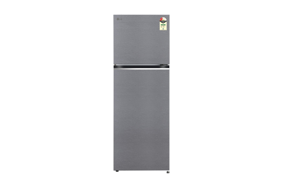 LG GLT3426SNDS 343L Double Door Refrigerator Dazzle Steel - Front View