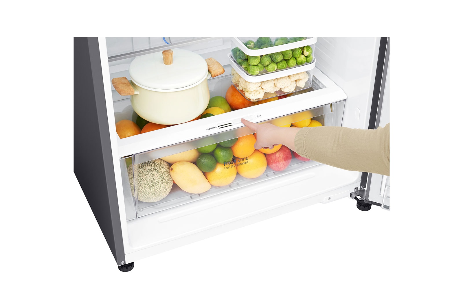 LG 506L Smart Inverter Wi-Fi Frost-Free Double Door Refrigerator - Shiny Steel