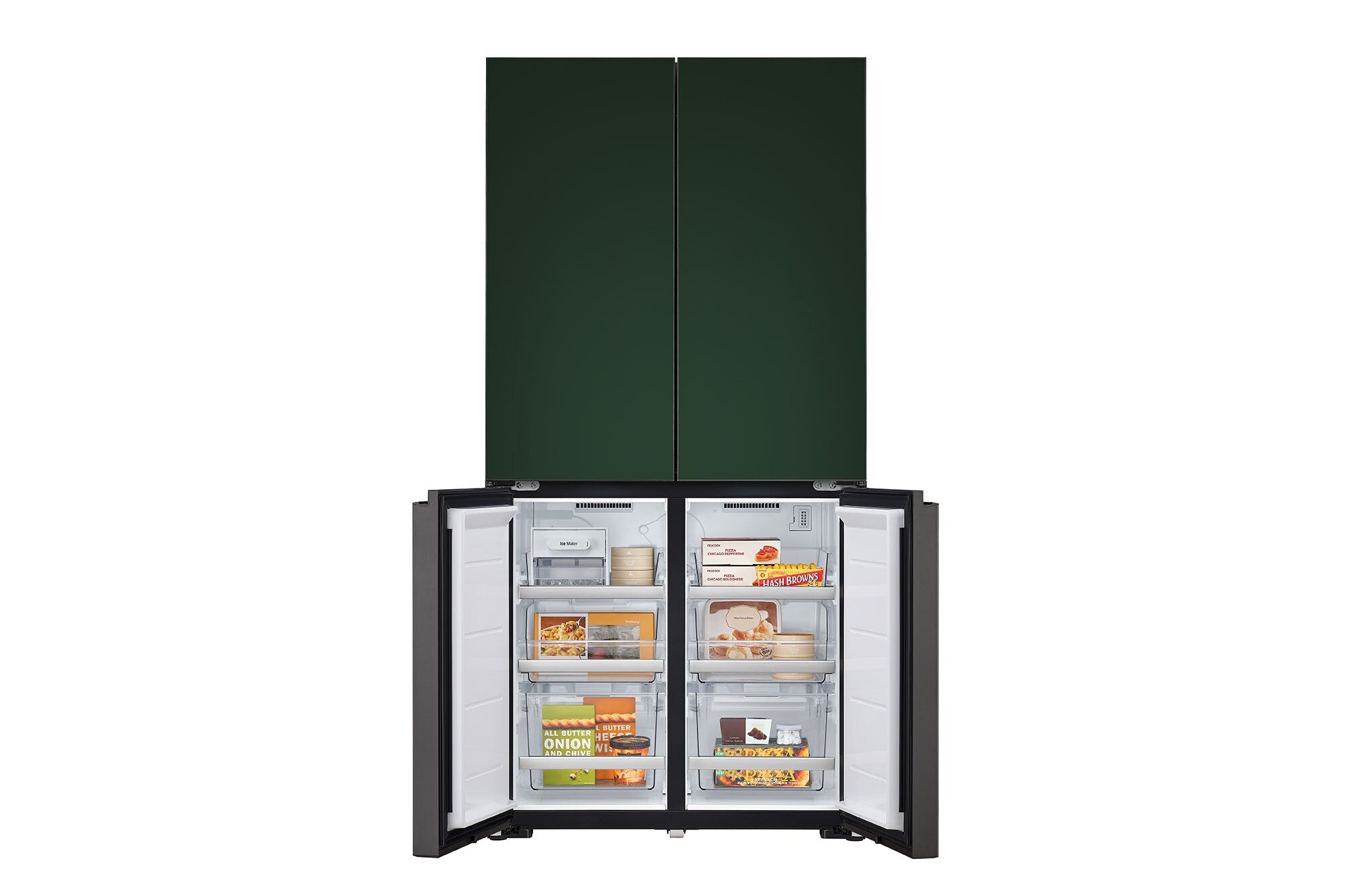 LG 614L French Door Objet Collection Refrigerator Smart Inverter Green-Sliver Finish
