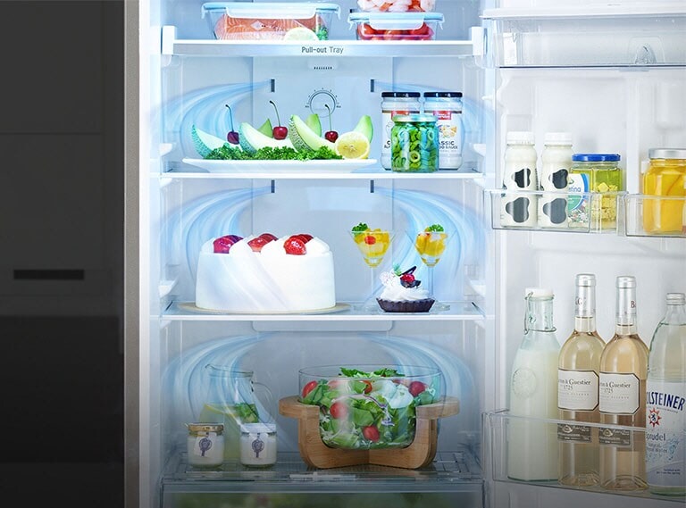 LG 343L Smart Inverter Double Door Refrigerator with Multi-Air Flow, Urban Steel
