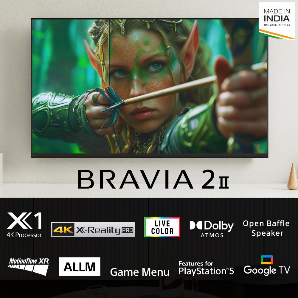 Sony 43-inch BRAVIA 2 4K Ultra HD Smart LED Google TV K-43S25M2 Black