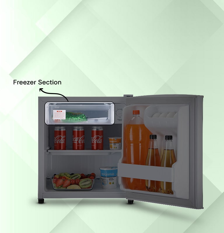LG 43L Compact Single Door Mini Refrigerator, 1 Star, Super White Finish