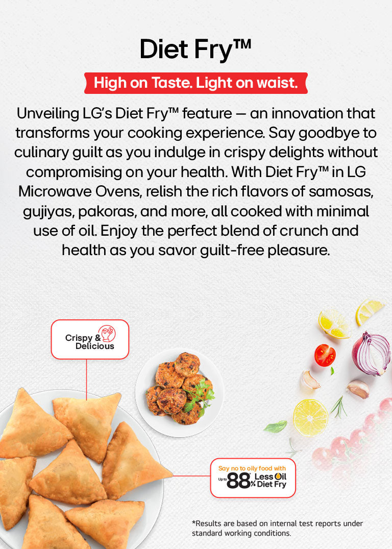 LG 28L All-in-One Convection Microwave Oven with Diet Fry & Roti Basket
