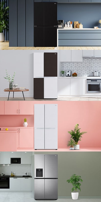 LG 650L Side-by-Side Convertible Refrigerator with Multi-Air Flow Western Black