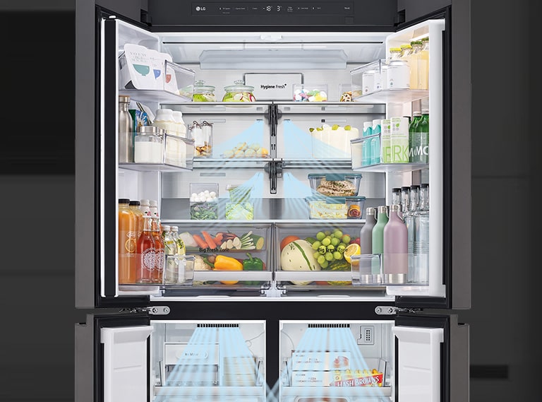 LG 614L French Door Refrigerator: Objet Collection, Door Cooling+, Smart Inverter