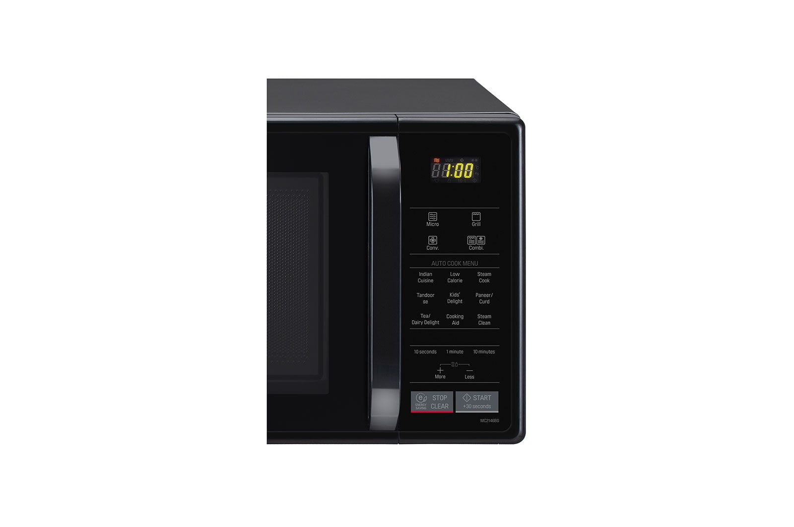 LG 21L Convection Microwave Oven: Health Plus, Quartz Heater, 151 Auto Cook