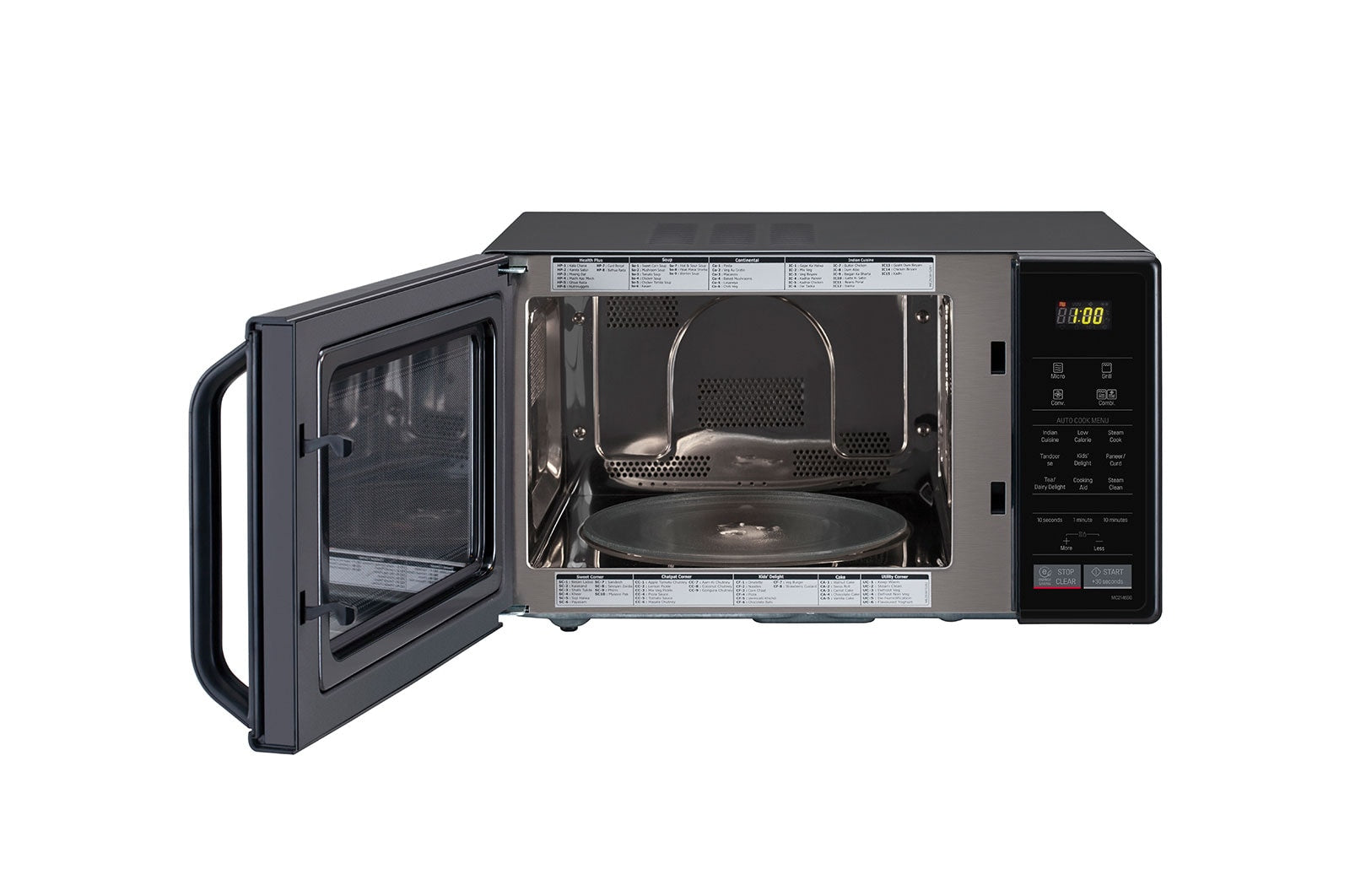 LG 21L Convection Microwave Oven: Health Plus, Quartz Heater, 151 Auto Cook