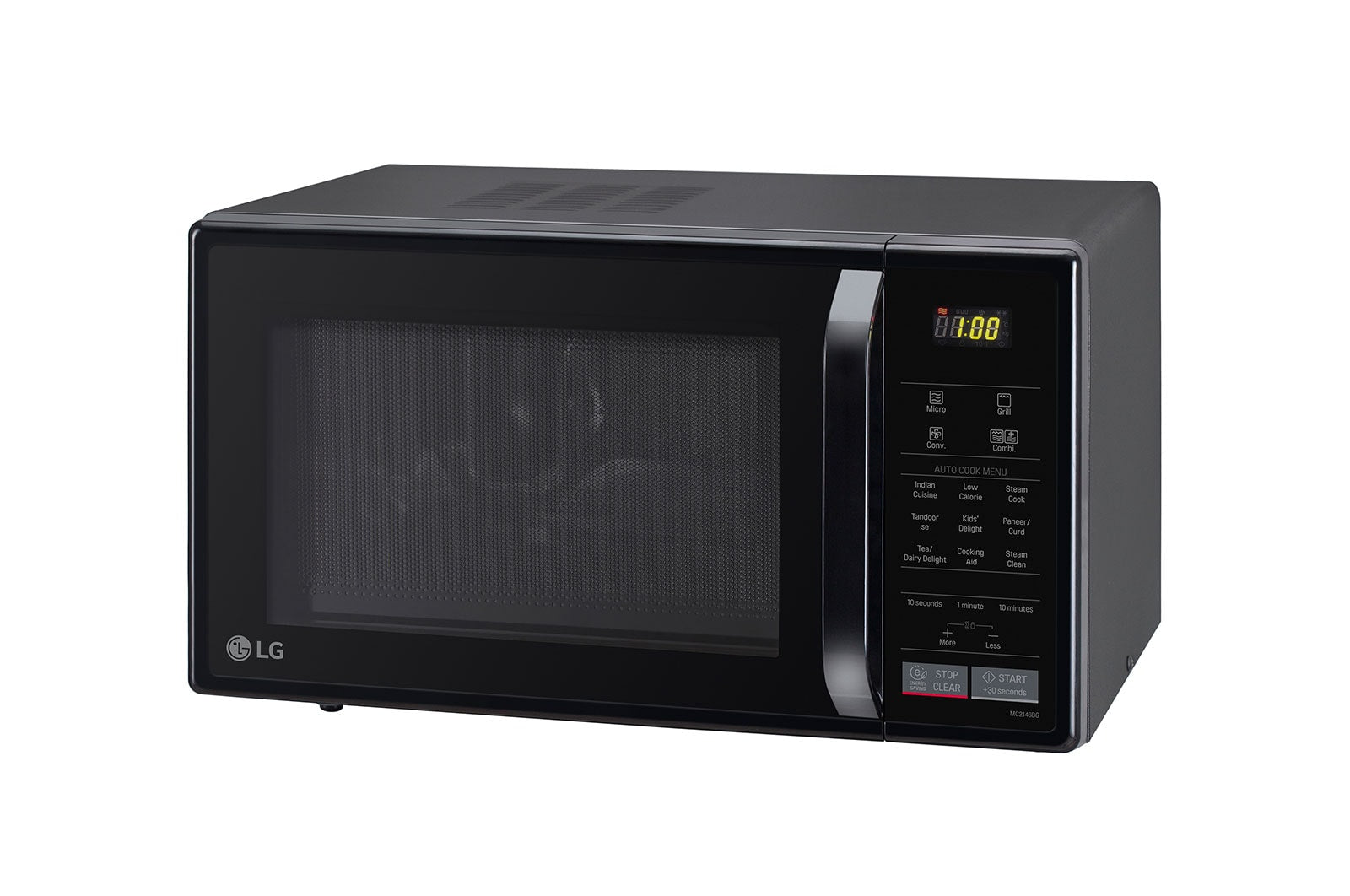 LG 21L Convection Microwave Oven: Health Plus, Quartz Heater, 151 Auto Cook