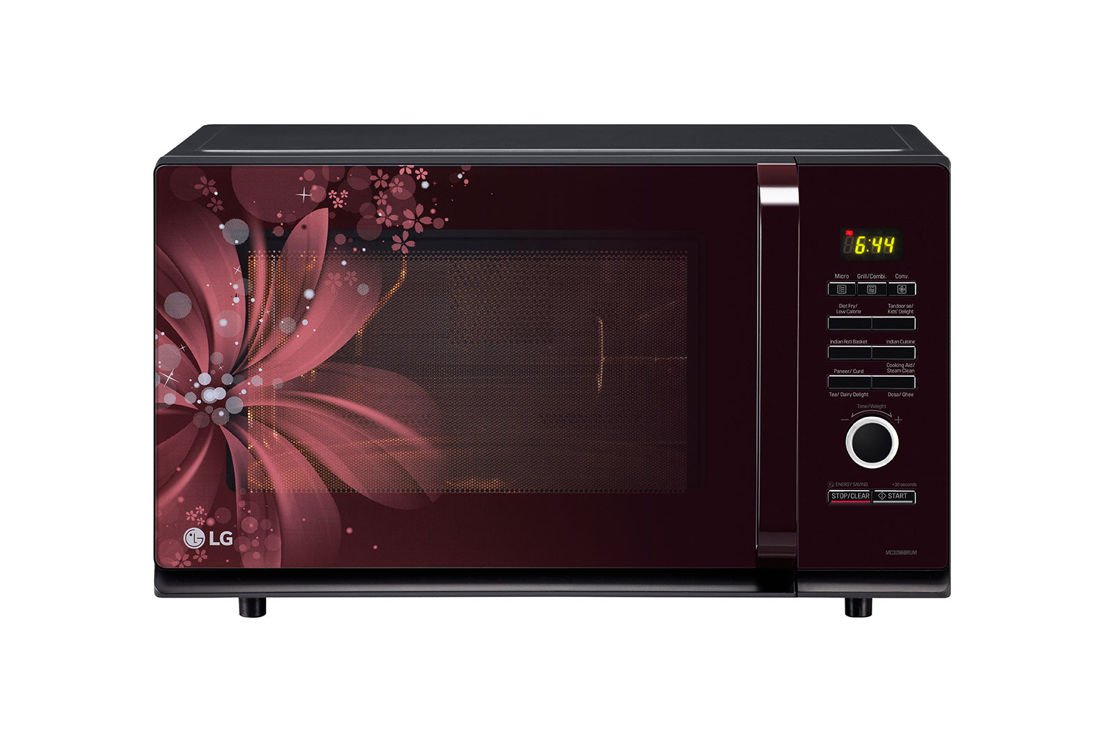 LG 32L Convection Microwave Oven: Diet Fry, Motorised Rotisserie, Stainless Steel