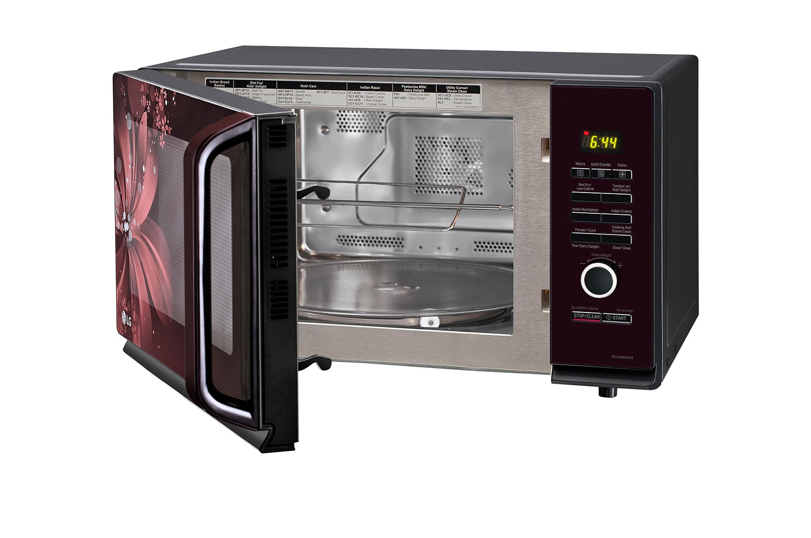 LG 32L Convection Microwave Oven: Diet Fry, Motorised Rotisserie, Stainless Steel