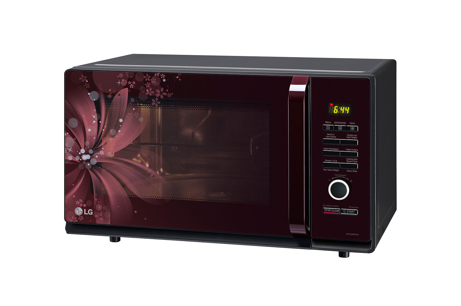 LG 32L Convection Microwave Oven: Diet Fry, Motorised Rotisserie, Stainless Steel