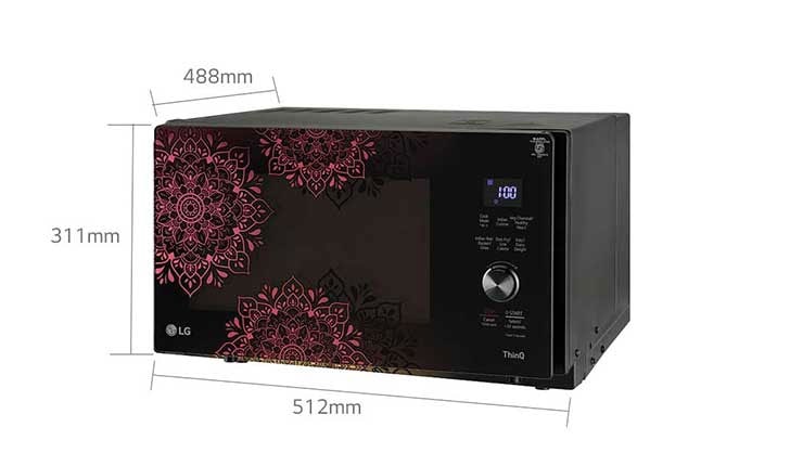 LG 28L Wi-Fi Charcoal Convection Microwave Oven with Diet Fry & Rotisserie
