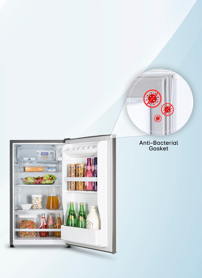 LG 90 Litre Single-Door Mini Refrigerator: Dazzle Steel Finish, 1 Star Rating