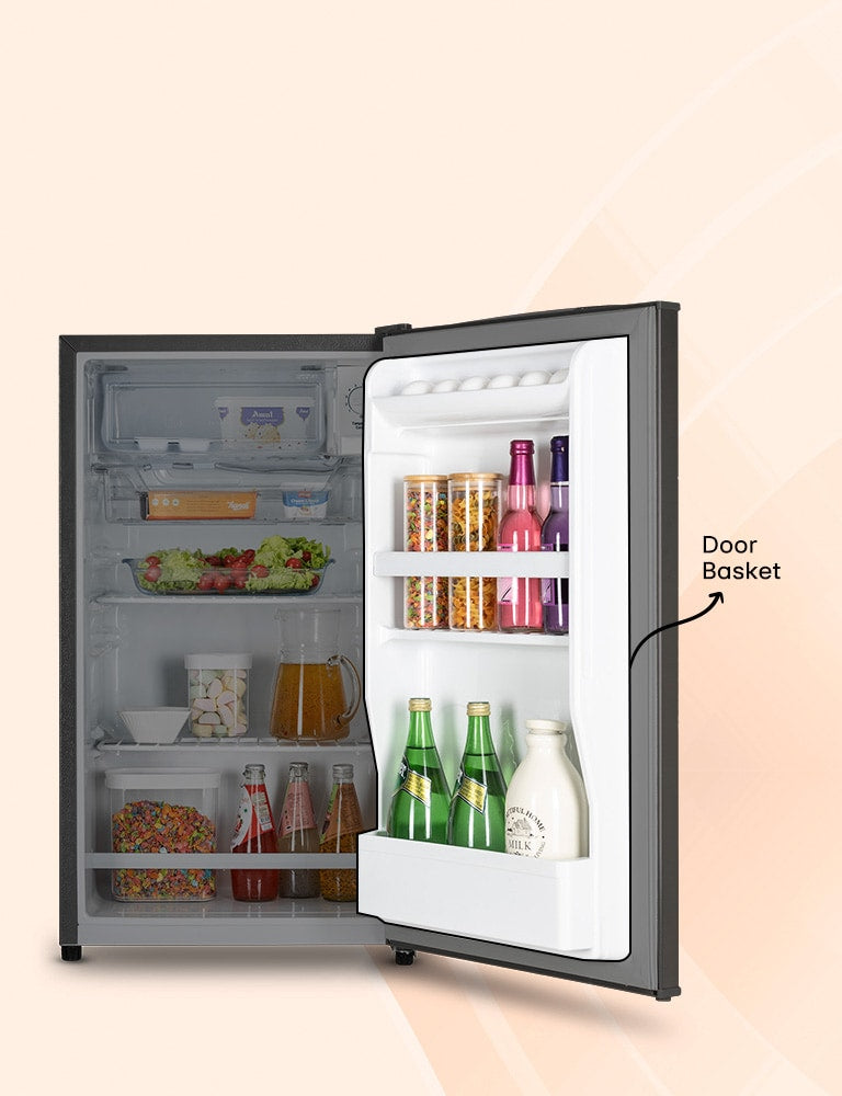 LG 90 Litre Single-Door Mini Refrigerator: Dazzle Steel Finish, 1 Star Rating
