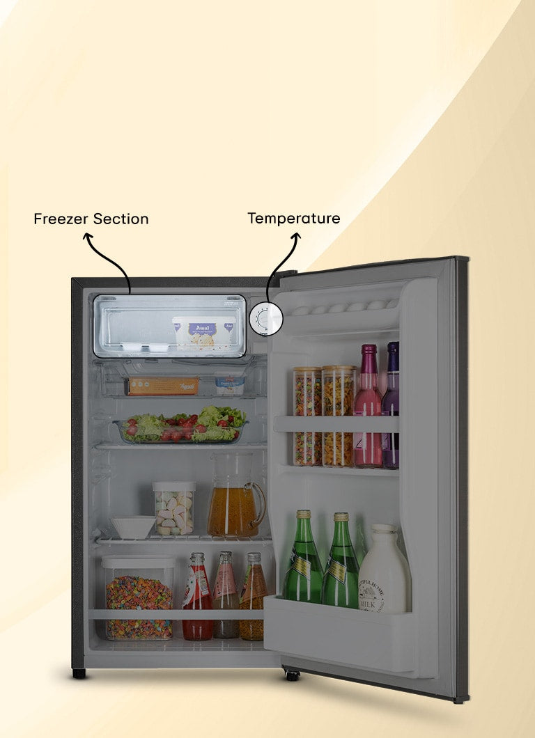 LG 90 Litre Single-Door Mini Refrigerator: Dazzle Steel Finish, 1 Star Rating