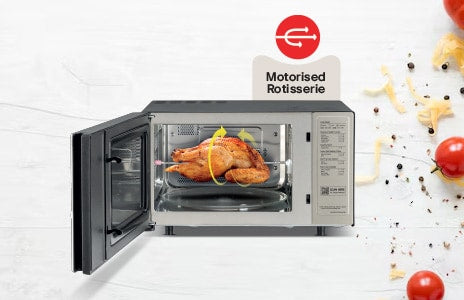 LG 28L Wi-Fi Charcoal Convection Microwave Oven with Diet Fry & Rotisserie