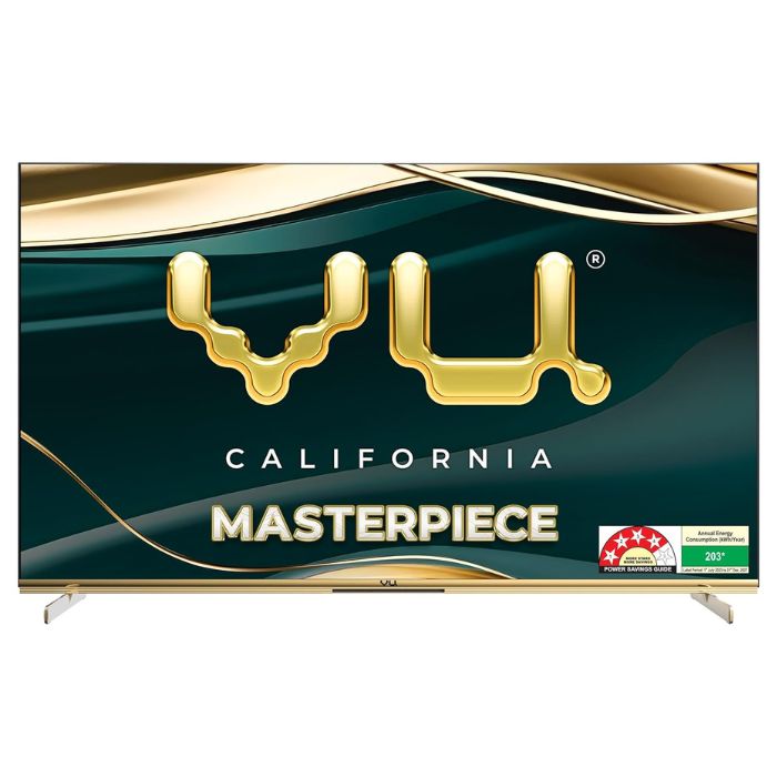 Vu 65MASTERPIECE 65‑inch Armani Gold 4K QLED TV with 144Hz