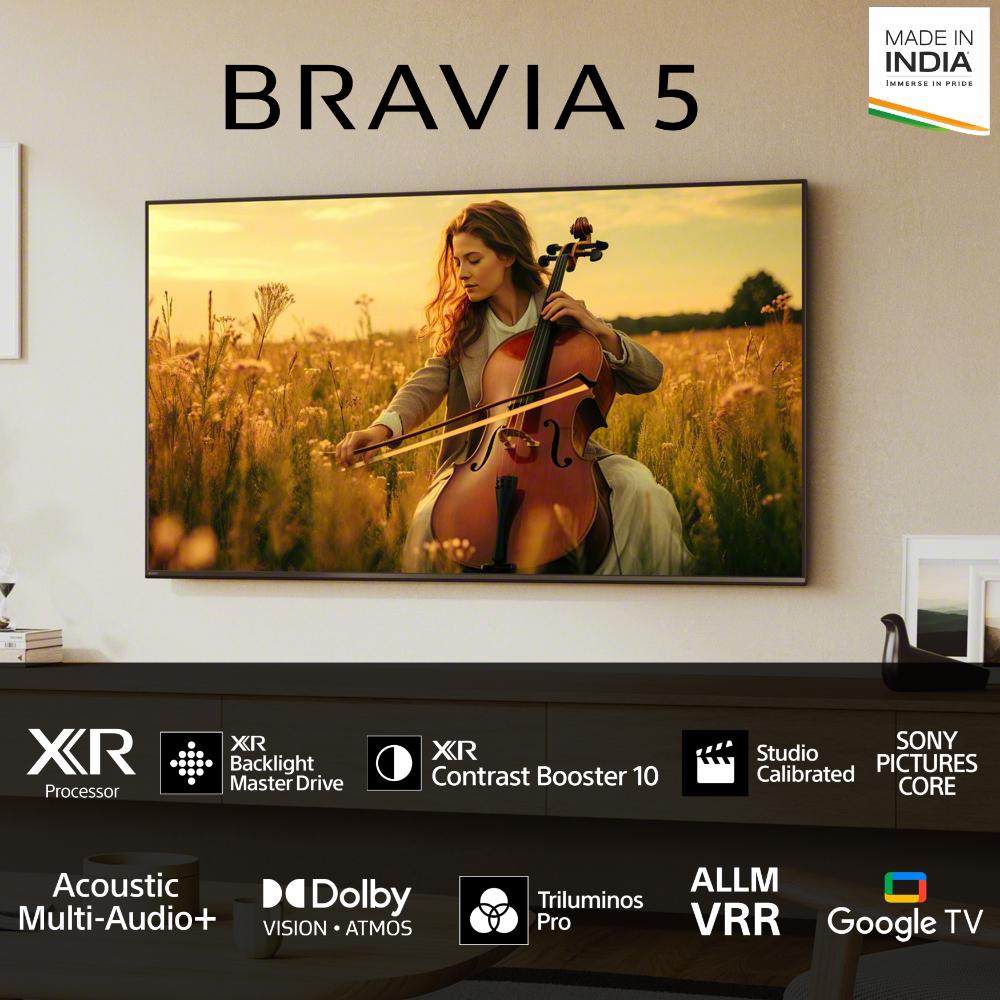 Sony BRAVIA 5 75-inch 4K Ultra HD AI Smart Mini LED Google TV