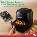 Wonderchef Neo 2L Digital Air Fryer - Free Recipe Book by Chef Sanjeev Kapoor