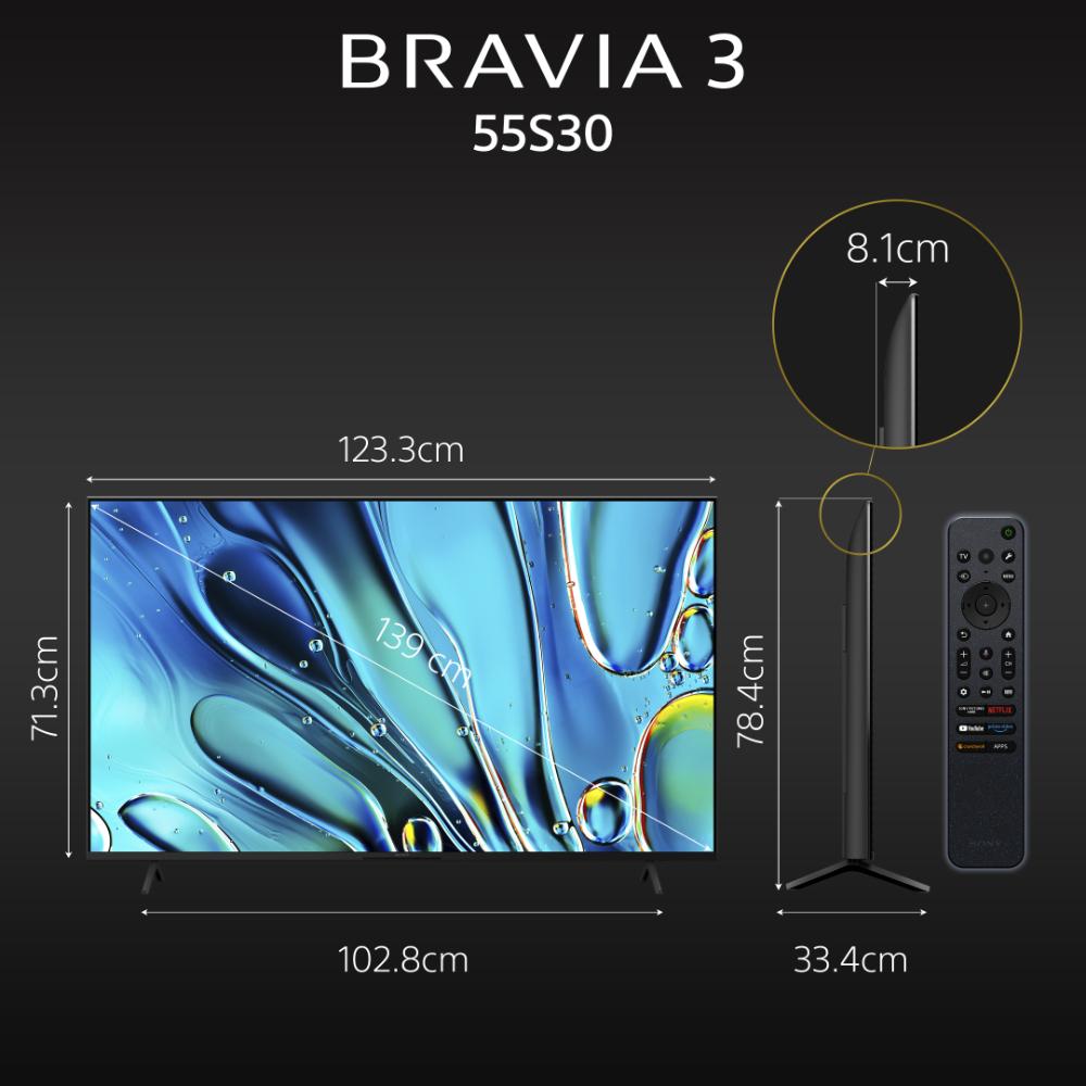 Sony BRAVIA 3 Series 55-inch 4K UHD Smart Google LED TV K-55S30