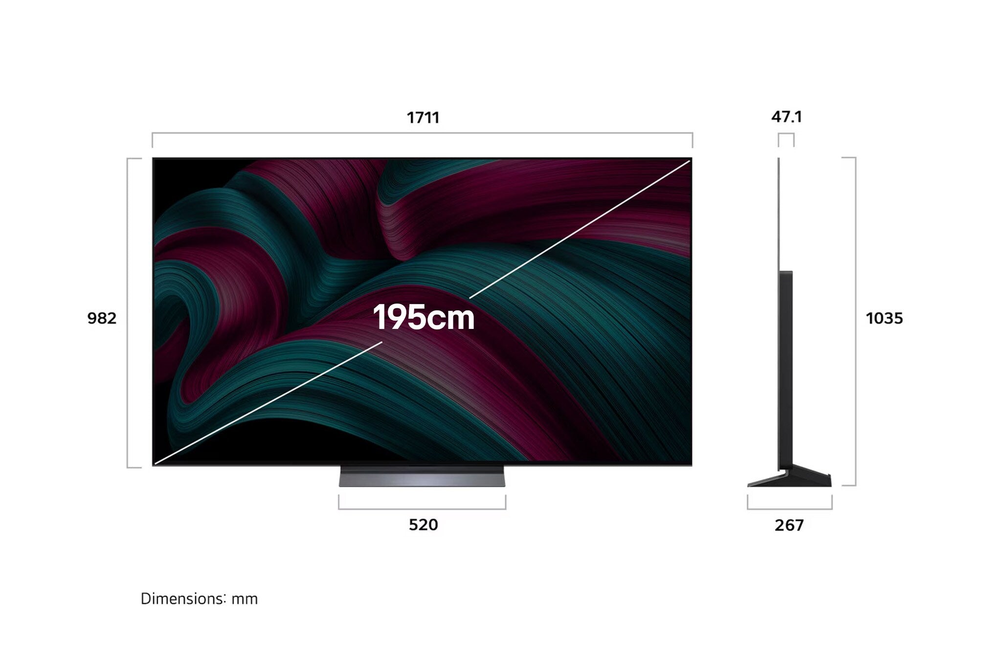 LG 77-inch OLED evo C5 4K UHD Smart TV α9 AI Gen8 Dolby Atmos Gaming