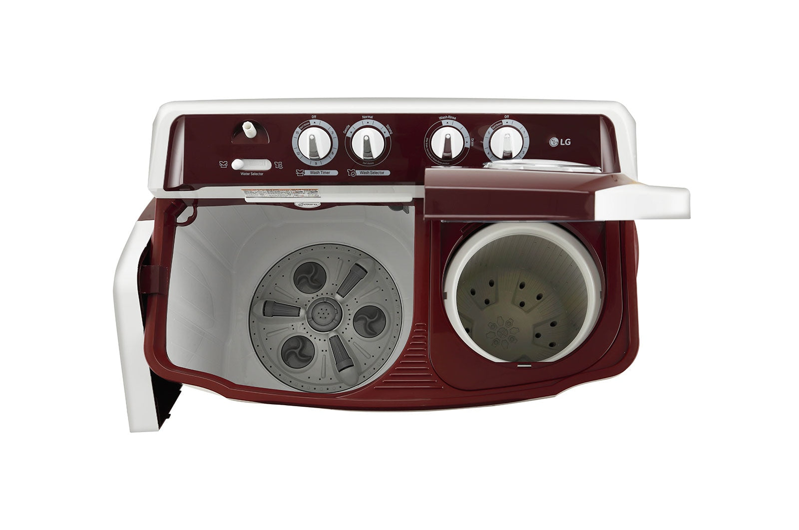 LG 7.5 Kg Semi-Automatic Top Load Washing Machine Roller Jet Pulsator Burgundy