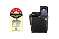LG P8535SLMZ 8.5Kg Semi Automatic Top Load Washing Machine Full Black - Side View
