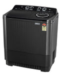 LG P8535SLMZ 8.5Kg Semi Automatic Top Load Washing Machine Full Black - Left View (Lid Open)