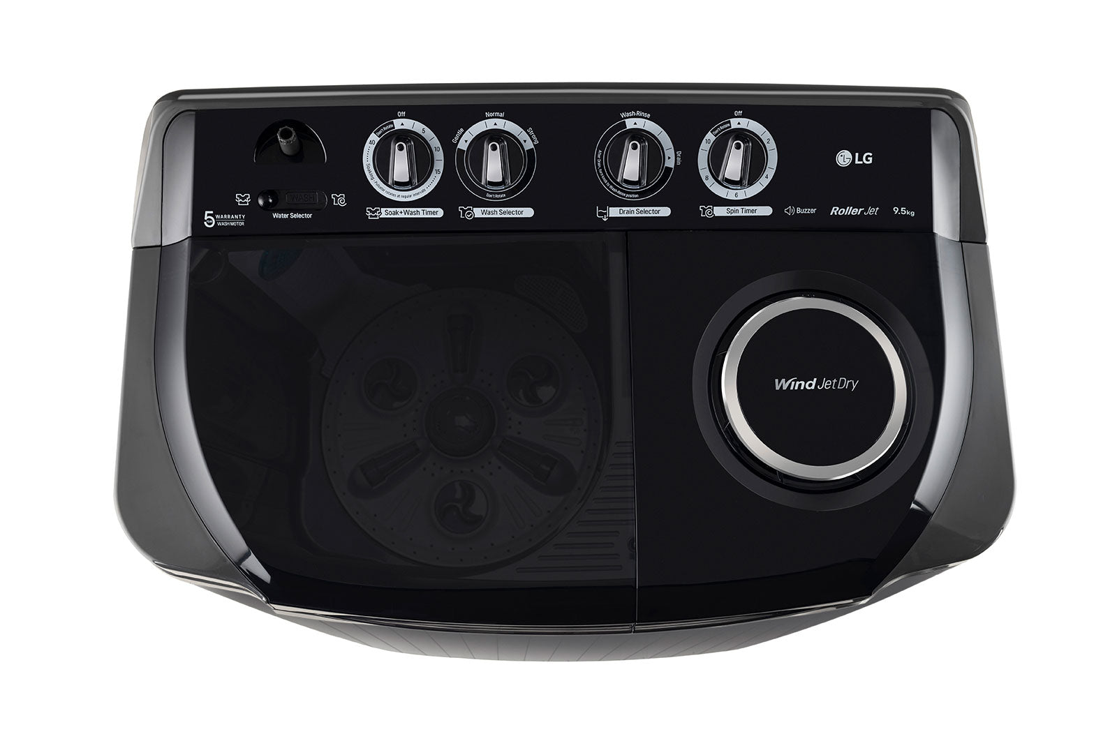 LG 9.5Kg Semi-Automatic Top Load Washing Machine with Roller Jet Pulsator