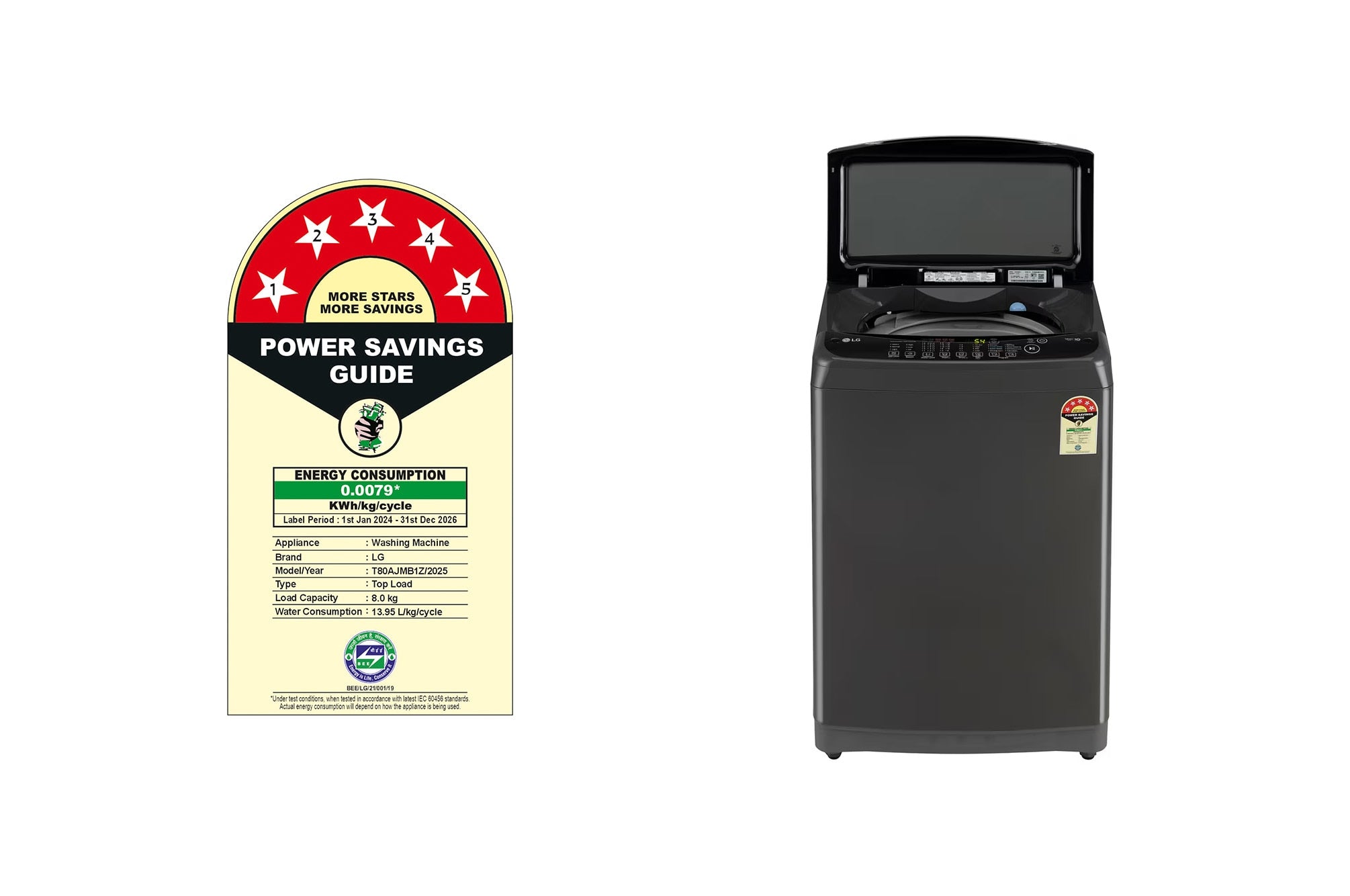 LG 8Kg Smart Inverter Top Load Washing Machine: TurboDrum, Jet Spray+, Auto Clean
