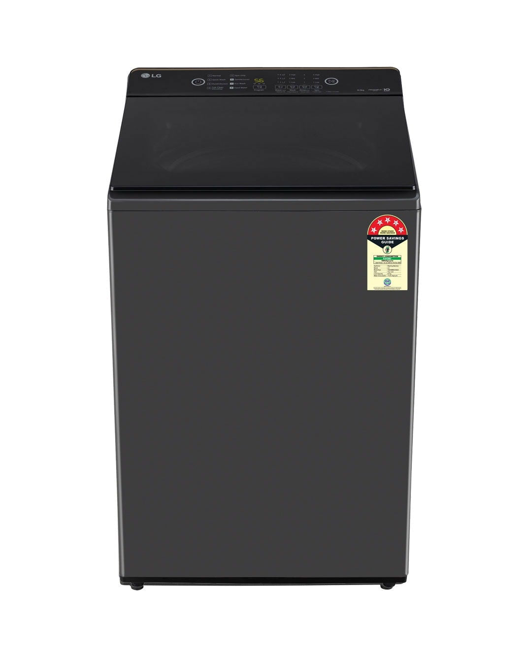 LG T80KMMB3Z 8Kg Fully Automatic Top Load Washing Machine Middle Black - Front View