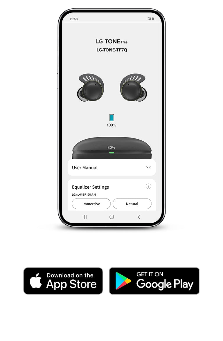 LG TONE Free TF7 IP67 Waterproof UVnano Active Noise Cancelling Wireless Earbuds