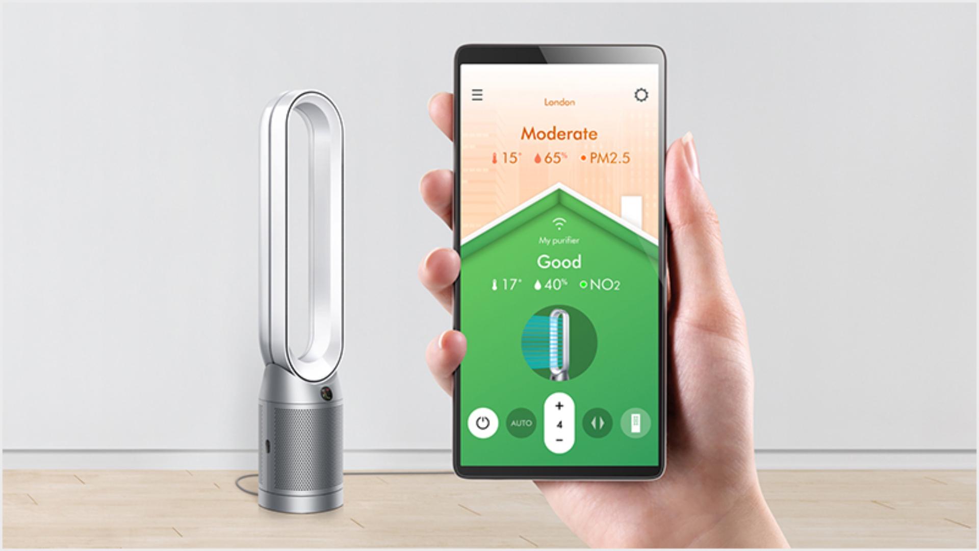 Dyson Purifier Cool TP07 Refurbished White/Silver Smart HEPA H13 Air Purifier