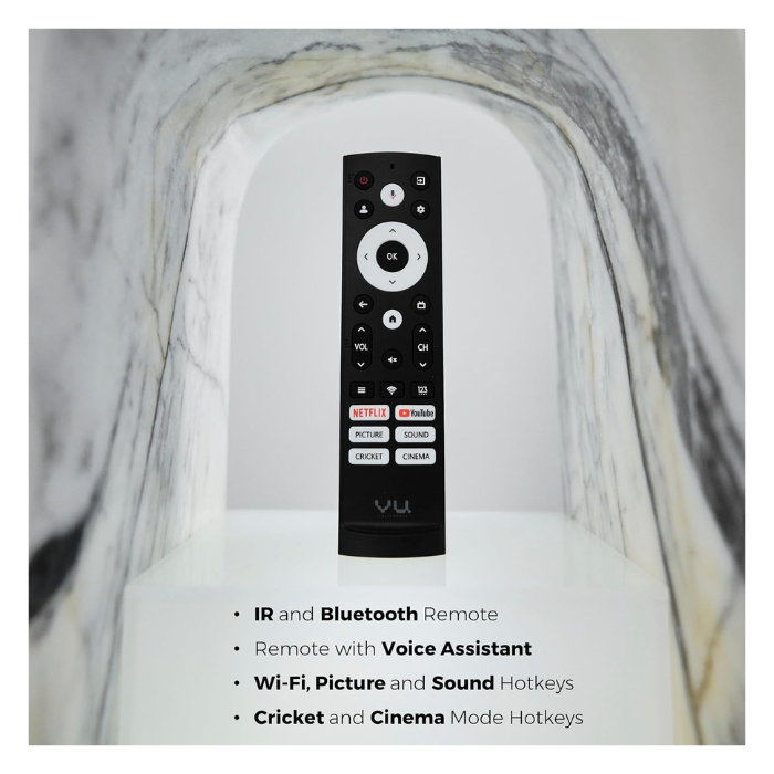 VU 75 Inch 4K QLED Smart Google TV with Dolby Vision, Dolby Atmos, 88W Soundbar, MEMC, HDMI 2.1 & Bezel-Less Design