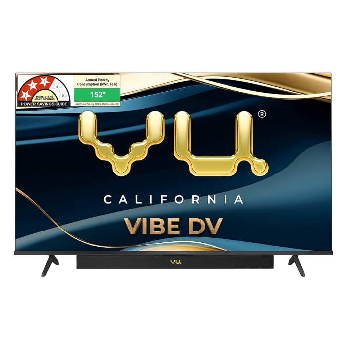 Vu 50-Inch 4K QLED Smart Google TV 50VIBE-DV Dolby Vision 88W Soundbar