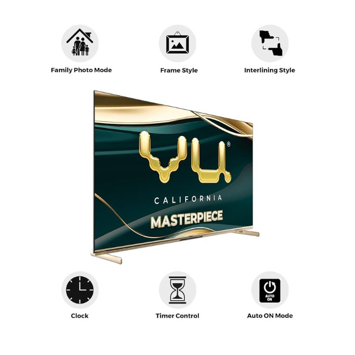 Vu 55MASTERPIECE 55" 4K QLED Armani Gold TV with Dolby Atmos