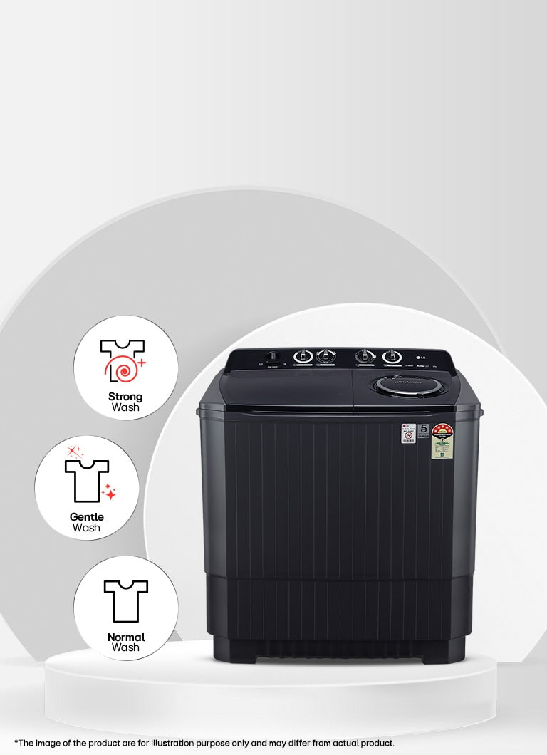 LG 10Kg 5-Star Semi-Automatic Top Load Washing Machine with Roller Jet Pulsator