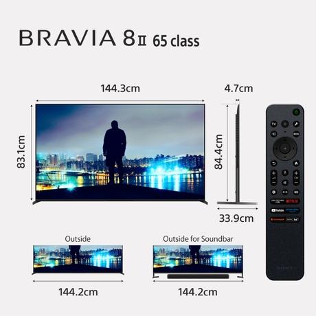 Sony Bravia 65-inch 8II AI Smart OLED 4K TV