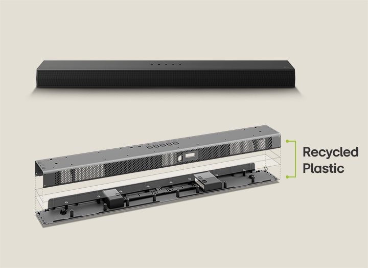 LG S70TY 3.1.1Ch QNED TV Soundbar: Immersive Dolby Atmos Audio with Wireless Subwoofer