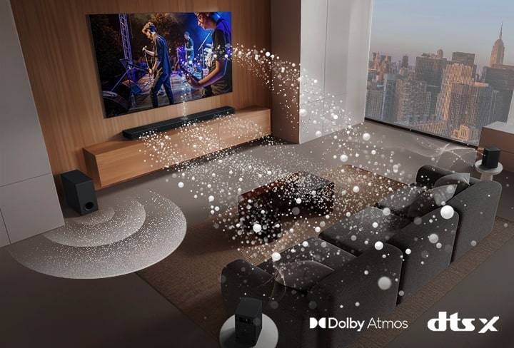 LG 600W 5.1.1Ch QNED Home Theater Soundbar with Dolby Atmos & Wireless Rear Speakers