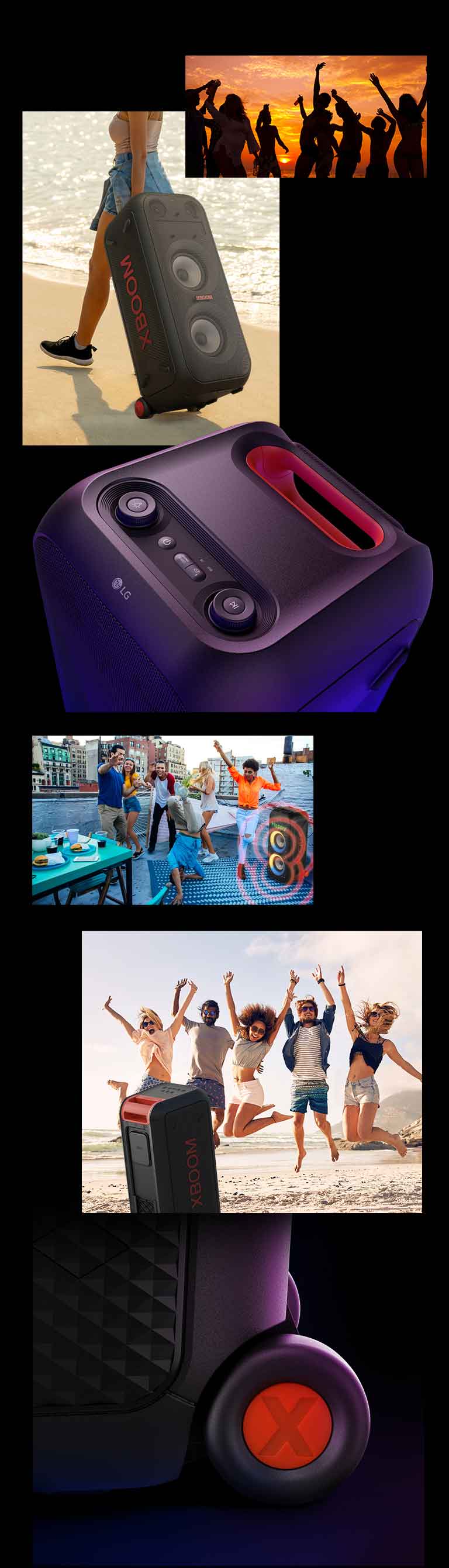 LG XBOOM XL9T: 1000W Bluetooth Party Speaker with Dual 8-inch Woofers
