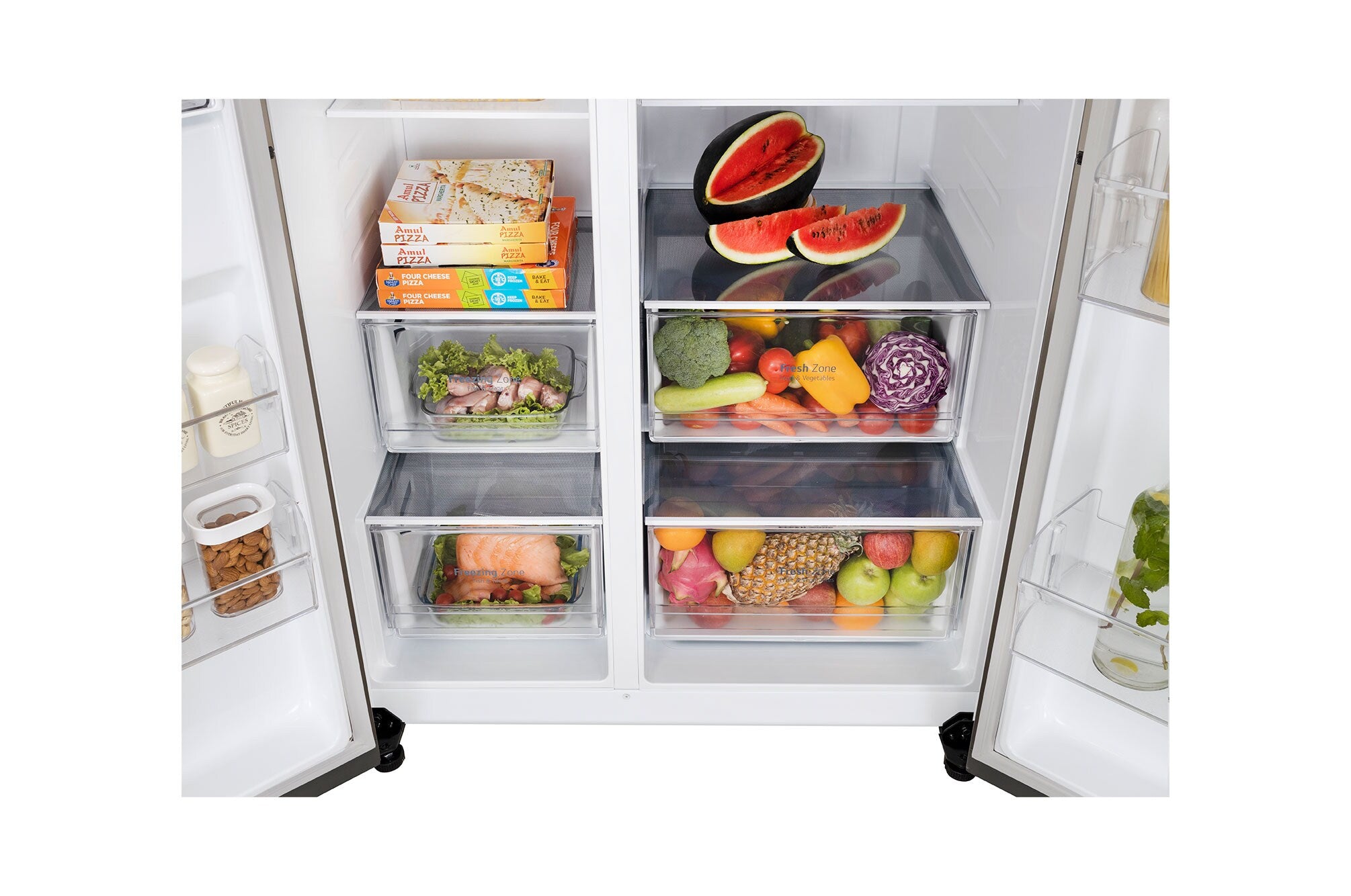 LG 650L Smart Side-by-Side Refrigerator: Wi-Fi Convertible, DoorCooling+, 3 Star